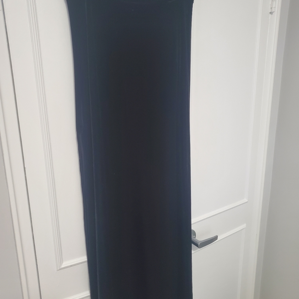 Black milk XL velvet column maxi skirt with slit